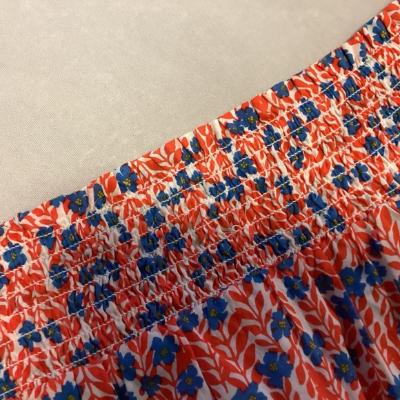 J. Crew Factory Floral Mini Skirt in Red and Blue SZ Large VGC - Picture 4 of 11